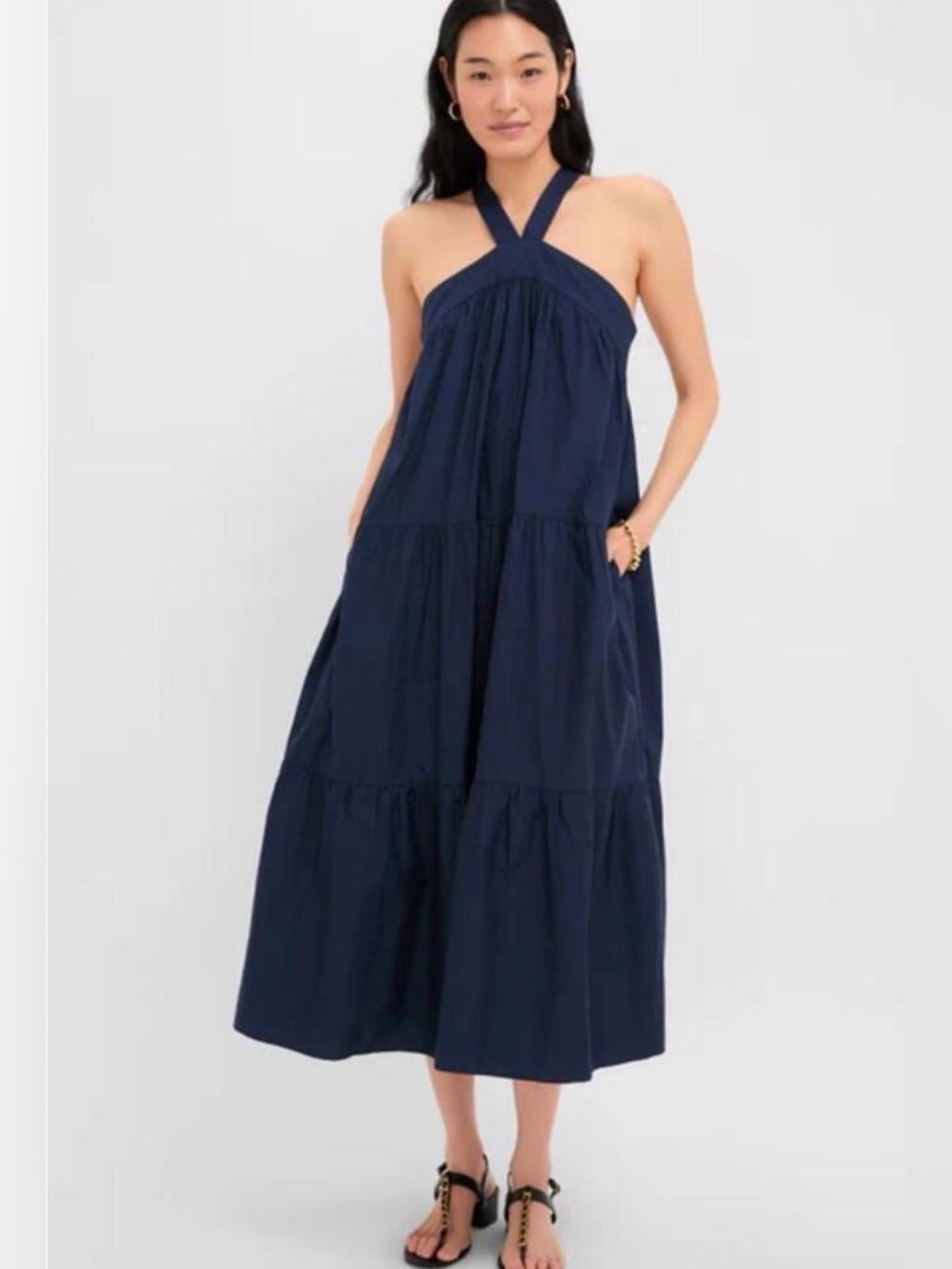 En Saison Navy Halter Maxi Dress
